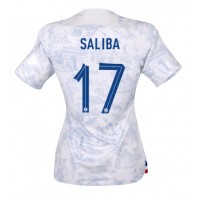 Camiseta Francia William Saliba #17 Visitante Equipación para mujer Mundial 2022 manga corta